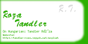 roza tandler business card